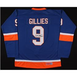 Clark Gillies Signed New York Islanders Jersey Inscribed "HOF 02" (JSA COA)