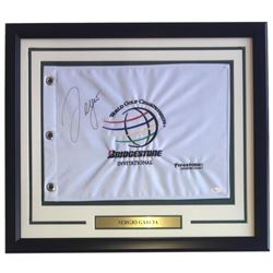 Sergio Garcia Signed Bridgestone Invitational 22x27 Custom Framed Pin Flag Display (JSA COA)