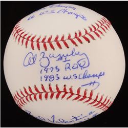 Baltimore Orioles OML Baseball Signed By (4) with Fred Valentine, Al Bumbry, Larry Haney  Joe Durham