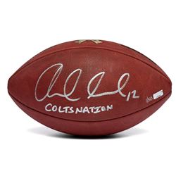 Andrew Luck Signed LE Salute the Troops Football Inscribed "Colts Nation" (Panini COA)