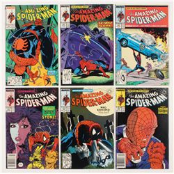 Consecutive Lot of (6) 1988 "The Amazing Spider-Man" Marvel Comic Books with #304-#309