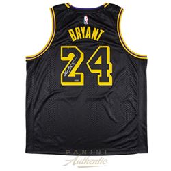 Kobe Bryant Signed Los Angeles Lakers City Edition Black Jersey (Panini COA)