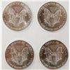 Image 2 : FOUR GEM BU AMERICAN SILVER EAGLES: