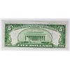 Image 2 : 1934 $5.00 MINNEAPOLIS FEDERAL RESERVE NOTE