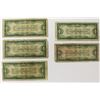 Image 2 : 5 PCS. 1928 $1.00 SILVER CERTIFICATES "FUNNYBACKS"