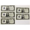 Image 1 : 5 PCS. 1928-A $1 SILVER CERTIFICATES "FUNNYBACKS"