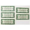 Image 2 : 5 PCS. 1928-A $1 SILVER CERTIFICATES "FUNNYBACKS"