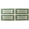 Image 2 : 4 PCS. 1934 $1.00 SILVER CERTIFICATES "FUNNYBACKS"