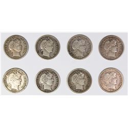 EIGHT BARBER DIMES