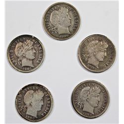 (5) BARBER DIMES
