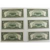 Image 2 : 6 PCS. 1953-A $5.00 UNITED STATES NOTES