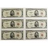 Image 1 : 6 PCS. 1953-B $5.00 UNITED STATES NOTES