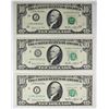 Image 1 : 3 PCS. GEM UNC 1985 $10.00 FEDERAL RESERVE NOTES: