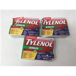 Lot of Tylenol Sinus (3 x 20EZ Tabs)