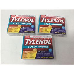 Lot of Tylenol Cold Night and Day (3 x 10 ez Tabs)