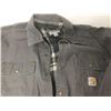 Image 2 : Mens CarharttDenim Flannel Lined Coat-Grey, Large