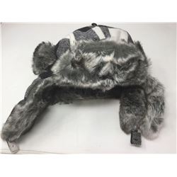 Faur Fur Lined Flannel Hat (Snaps Missing)