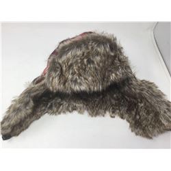 Faux Fur Flannel Hat