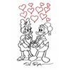 Image 1 : ART: DON ROSA - DONALD AND DAISY DUCK DRAWING. (1951-).