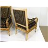 Image 1 : Pair of  LOUIS XVI STYLE PAINTED & GILT FAUTEUILS