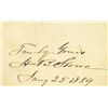 Image 1 : HARRIET BEECHER STOWE SIGNED, DATED CARD.