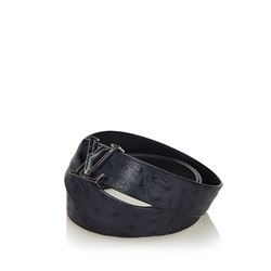 Louis Vuitton Ostrich Leather Initiales Belt