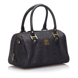 MCM Visetos Boston Bag