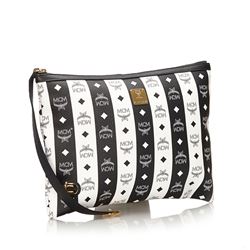 MCM Visetos Leather Clutch Bag