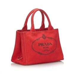 Prada Canapa Canvas Satchel