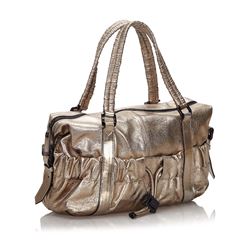 Burberry Metallic Leather Shoulder Bag