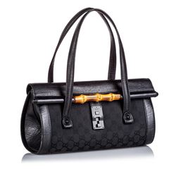 Gucci GG Canvas Bamboo Bullet Shoulder Bag