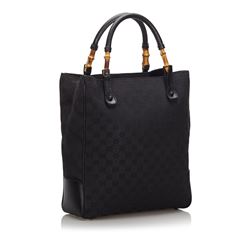 Gucci GG Canvas Bamboo Tote Bag