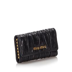 Miu Miu Matelasse Leather Key Holder