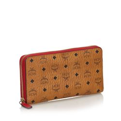 MCM Visetos Zip Around Wallet