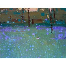 Impressionism OIL PAINTING GREEN FOREST Plein Air