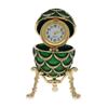 Image 1 : Faberge Inspired 2.7" Royal Inspired Pinecone Russian Egg with Clock