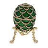 Image 4 : Faberge Inspired 2.7" Royal Inspired Pinecone Russian Egg with Clock