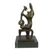 Image 10 : MOTHER & CHILD (1954) by Henry Moore Abstract Bronze Bench Sculpture 12" x 7