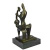 Image 3 : MOTHER & CHILD (1954) by Henry Moore Abstract Bronze Bench Sculpture 12" x 7