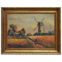 Framed Dutch School Oil Painting On Board