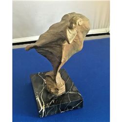 Art Deco Style Sculpture, Woman in Wind 1970's Alva Museum Replica