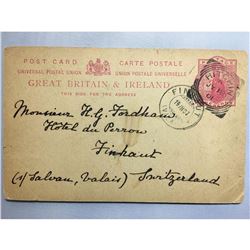 1800s London Original Postmarked Handwritten Postcard