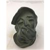 Image 1 : Signed Alabaster Bust Sculpture, Depression Era Man