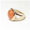 Image 2 : Modern 4.25ct Orange Carnelian 14kt Gold Ring