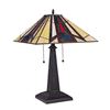 Image 2 : Mission 2 Light Blackish Bronze Table Lamp 16" Wide