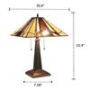 Image 3 : Mission 2 Light Blackish Bronze Table Lamp 16" Wide