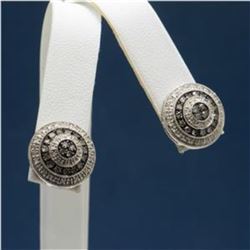 Diamond & Sterling Silver Stud Earrings