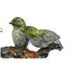 Image 6 : Colorful Finches 3 Birds Bronze Figurine Sculpture on Marble Base 8" x 8"