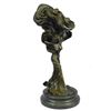 Image 9 : Nude Girl w/ Dress Blowing in Wind Bronze Sculpture 15" x 7"