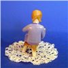 Image 3 : Vintage Early 20thc Hungarian DRASCHE Porcelain Figurine, Girl With Doll